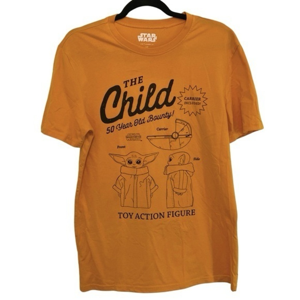 Star Wars Yellow The Child Graphic Tee  Mens Small  Grogu  Baby Yoda